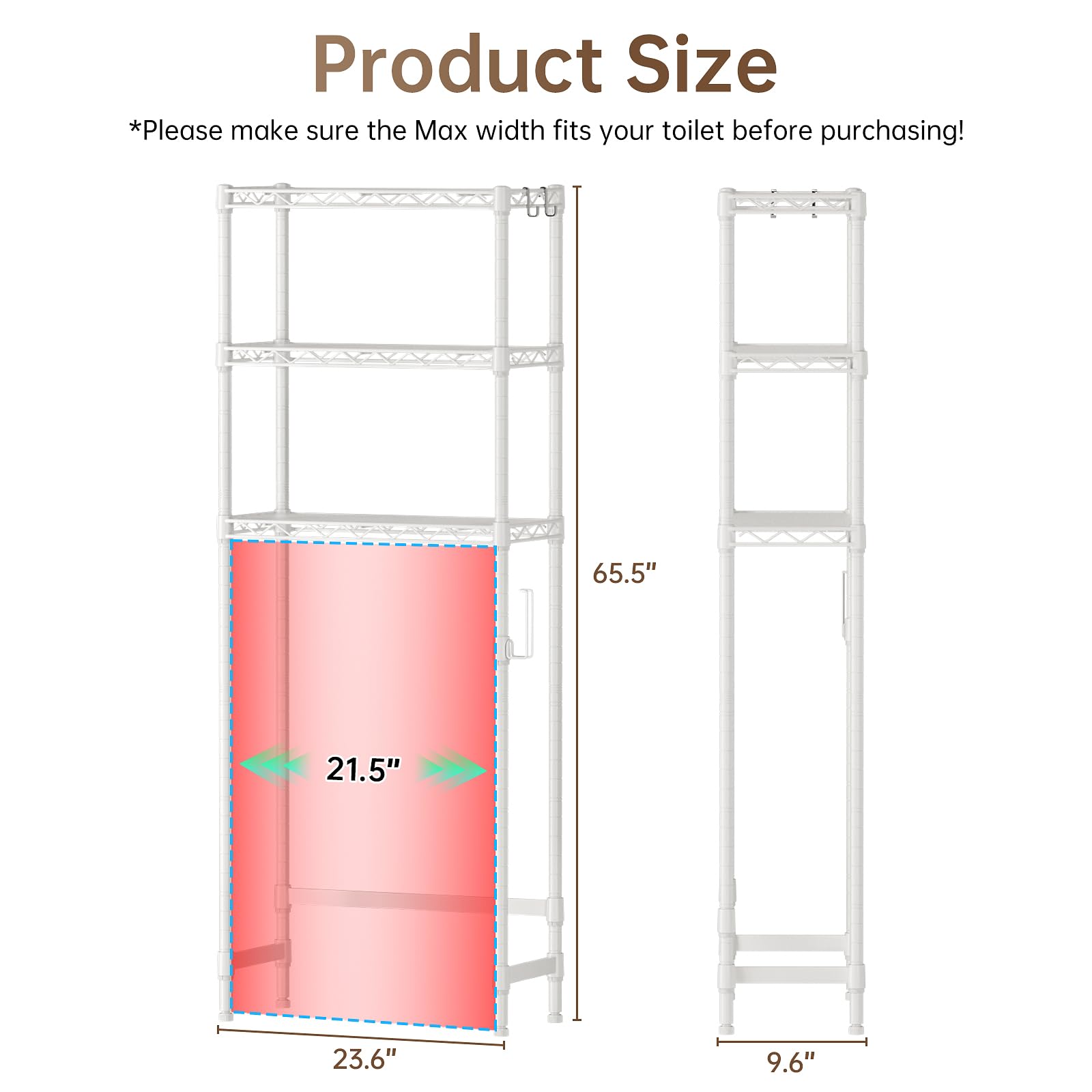 Golpart heavy-duty carbon steel construction supports towels and bottles securely.