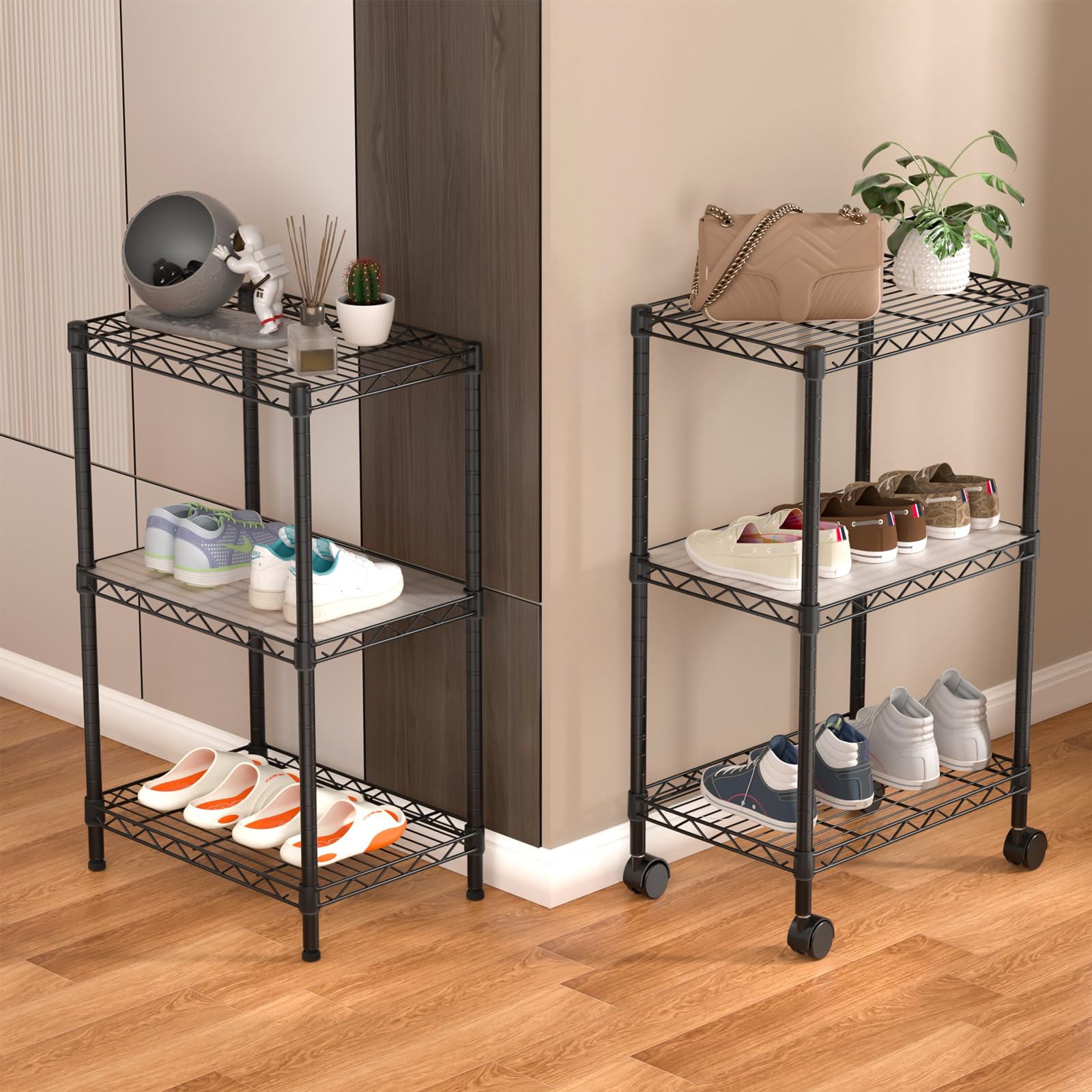 Golpart versatile metal wire shelf for laundry room and pantry storage.