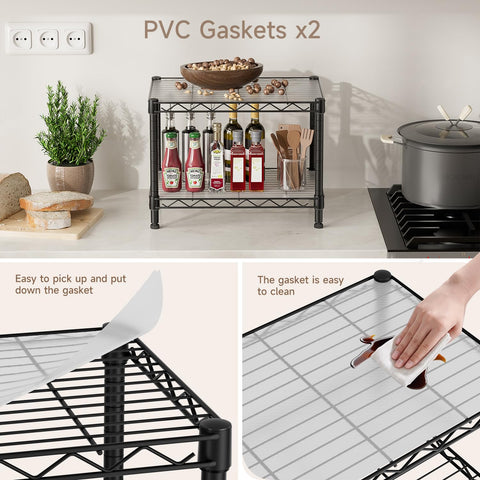 Golpart wire shelf adjustable heights accommodate tall items