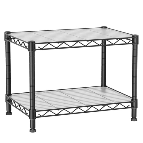 Golpart Small 2-Tier Shelving unit close-up shows stable mesh storage