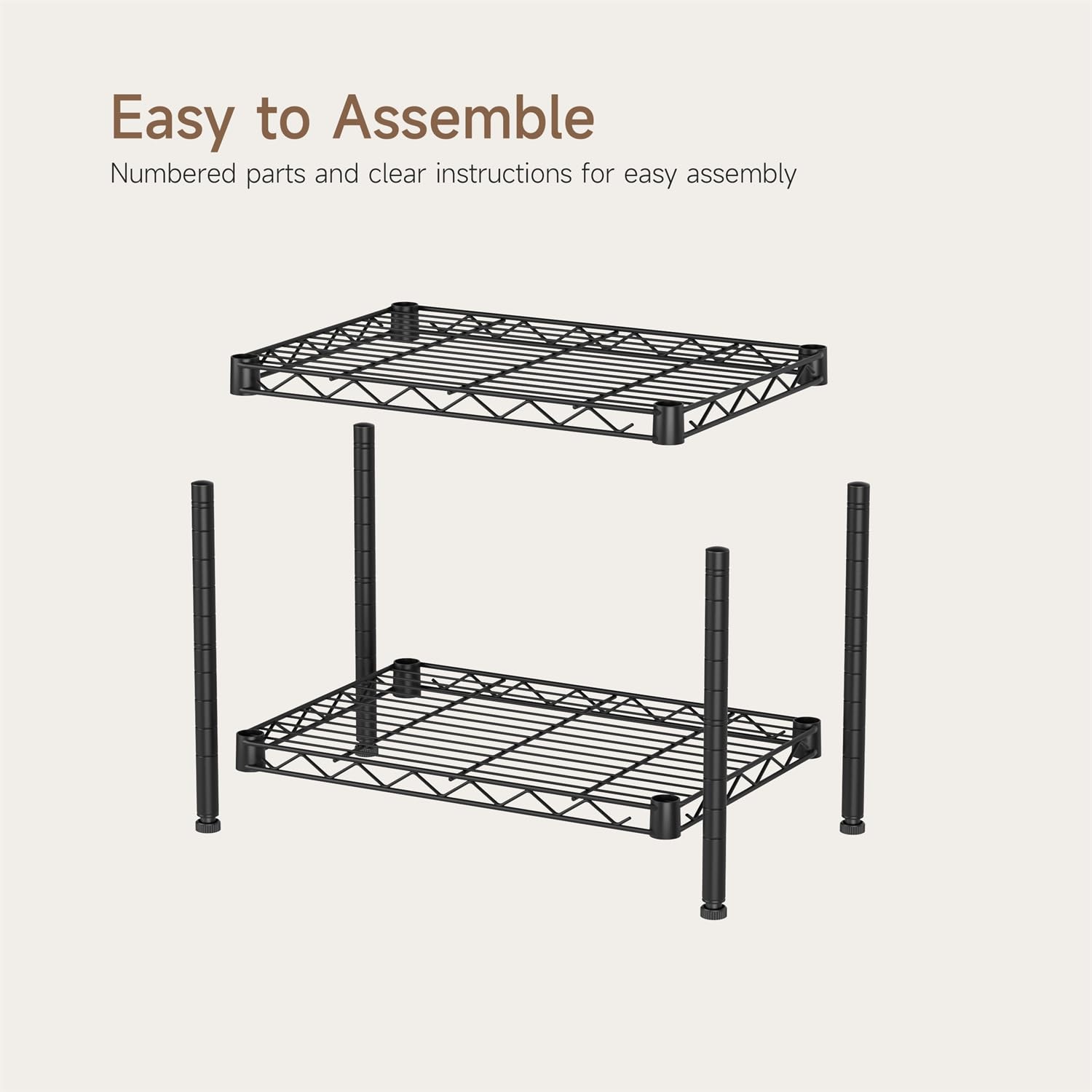 Golpart shelf with spacers helps store small items