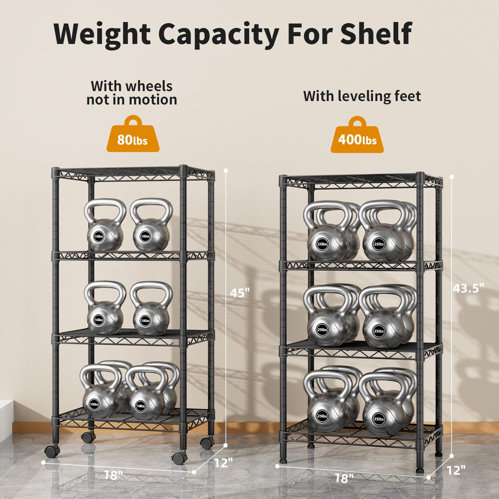 Golpart Small 4-Tier Shelves adjustable shelves demonstrating customization
