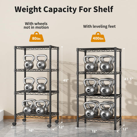 Golpart Small 4-Tier Shelves adjustable shelves demonstrating customization