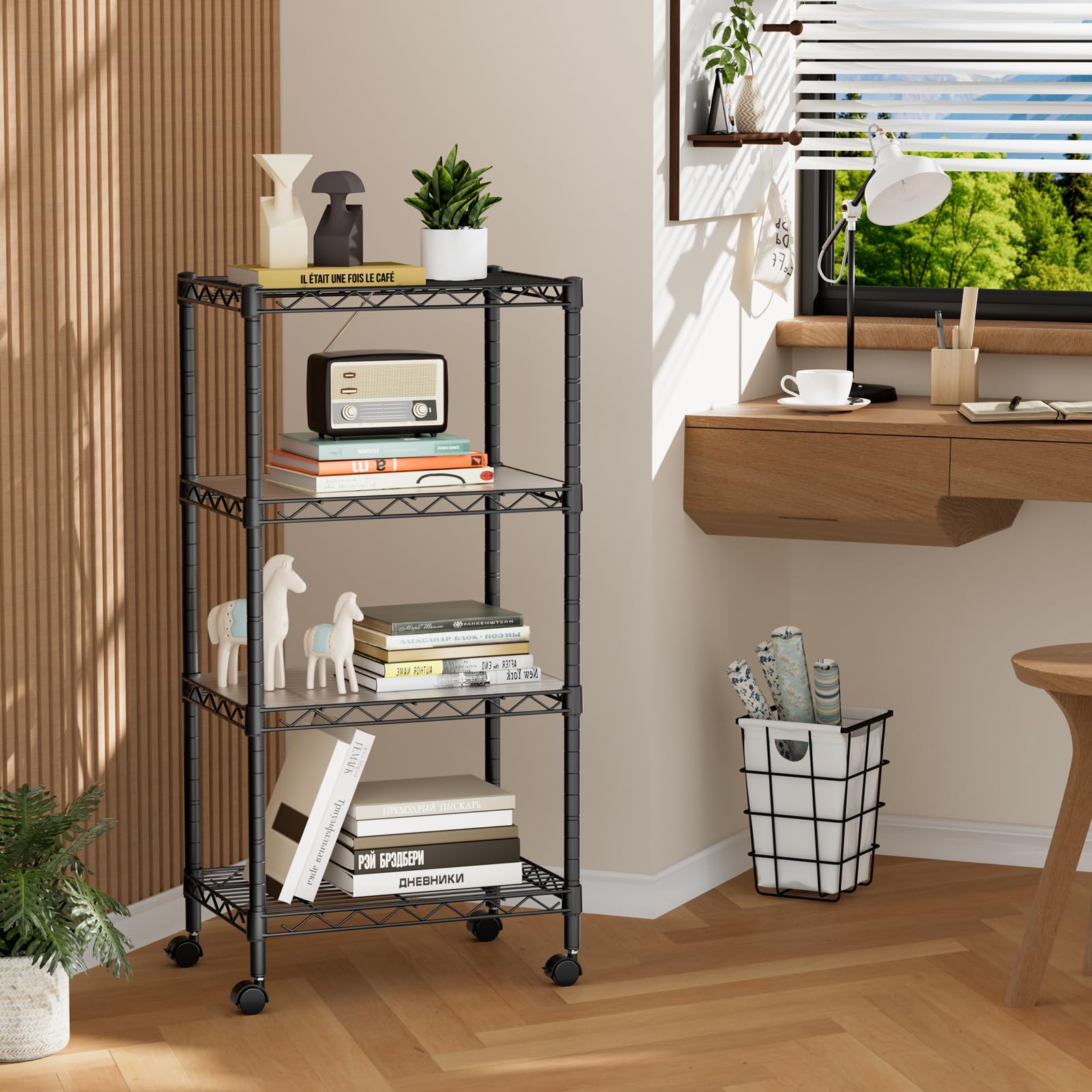 Golpart Small 4-Tier Shelves compact corner fit in tight space
