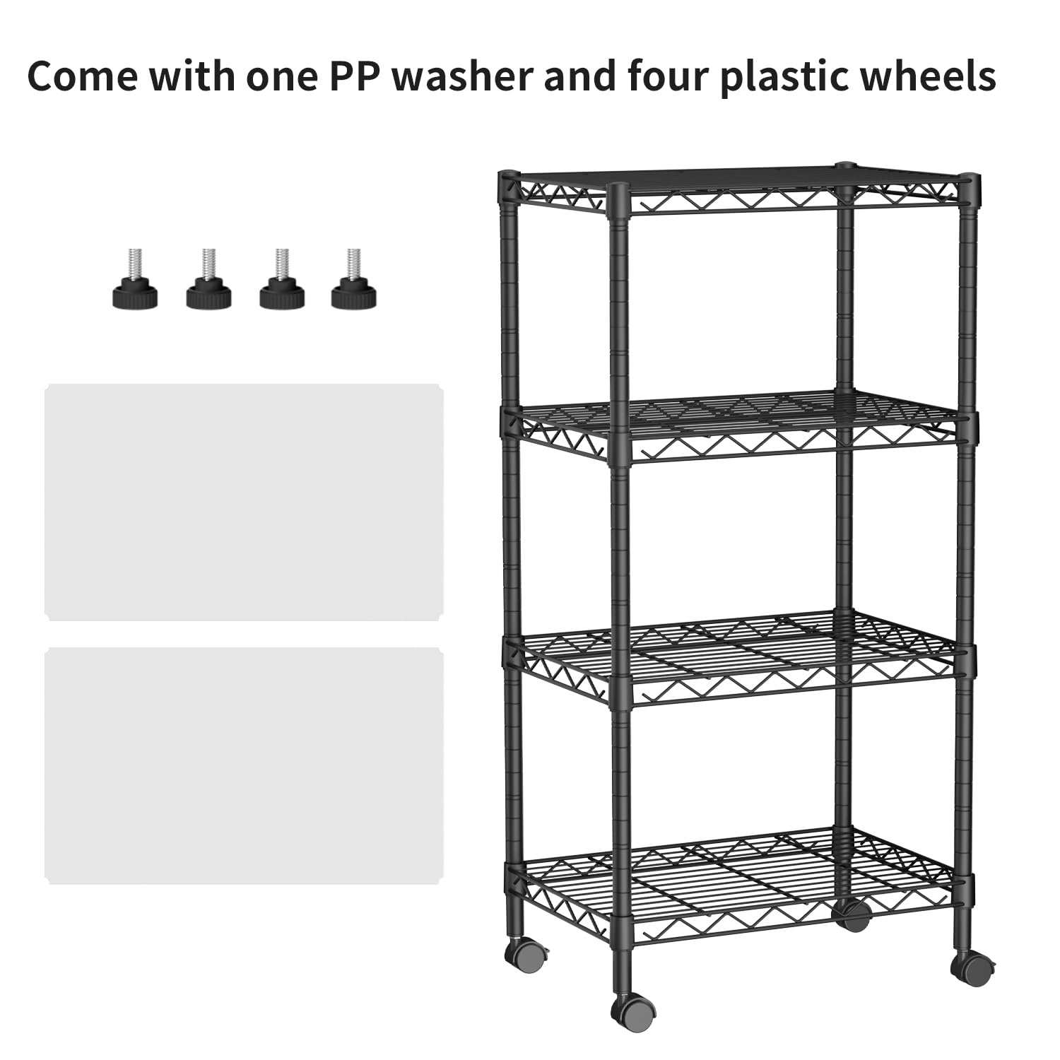 Golpart Small 4-Tier Shelves side view showing compact footprint