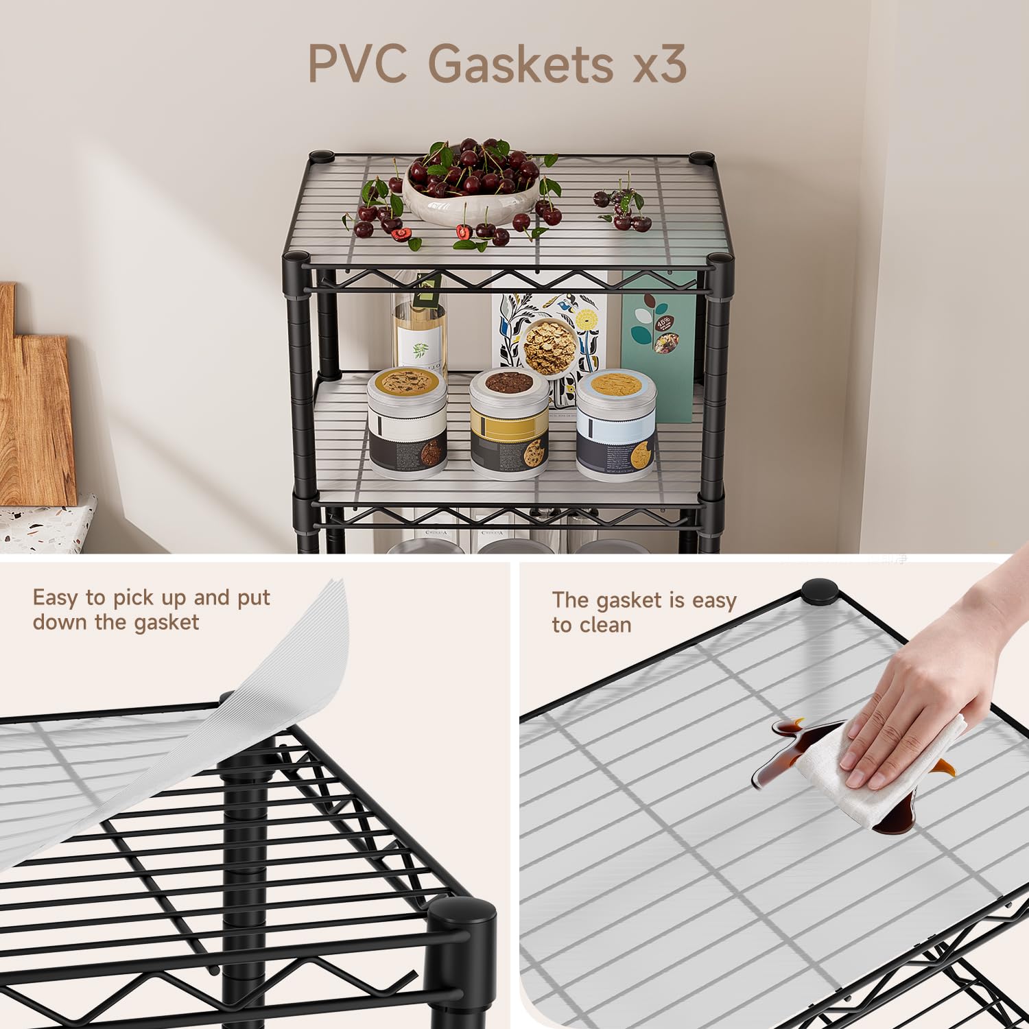 Golpart Small 5-Tier Shelves with adjustable shelves to fit different items