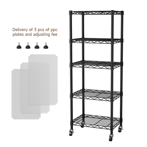 Golpart Small 5-Tier Shelves side view highlighting slim footprint for tight spaces