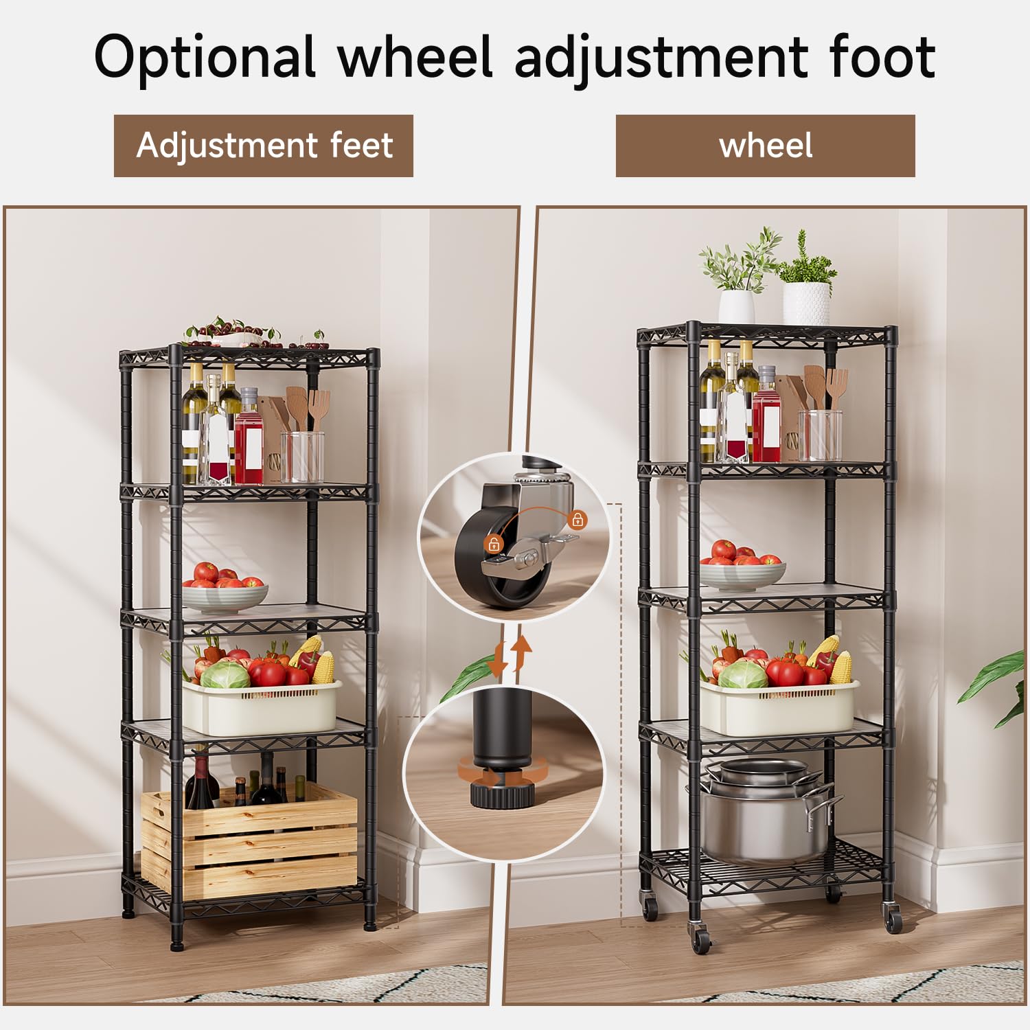 Golpart Small 5-Tier Shelves with spacers for organizing small items