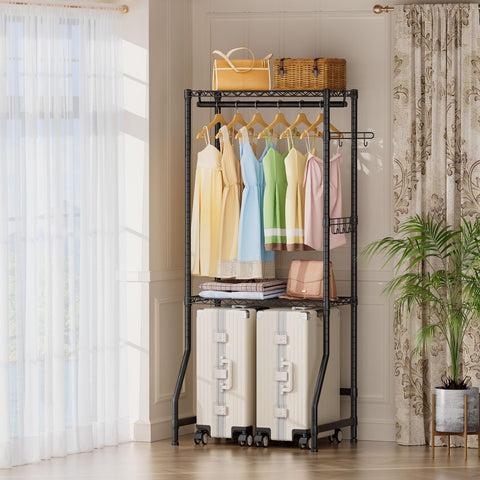 Golpart wall-fixation-clothes-rack secures the system for added stability