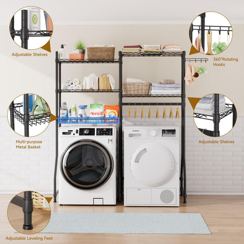 Golpart wall-fixed laundry rack shown securely mounted for added safety.