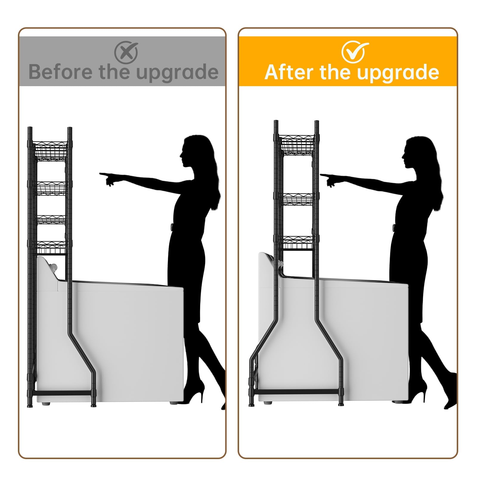 Golpart wire shelves with hanging rod for efficient clothes drying.