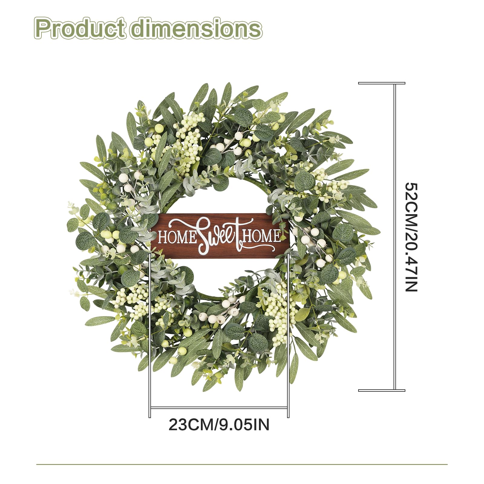 GOLUTYOK welcome home sign wreath adds warm foyer charm