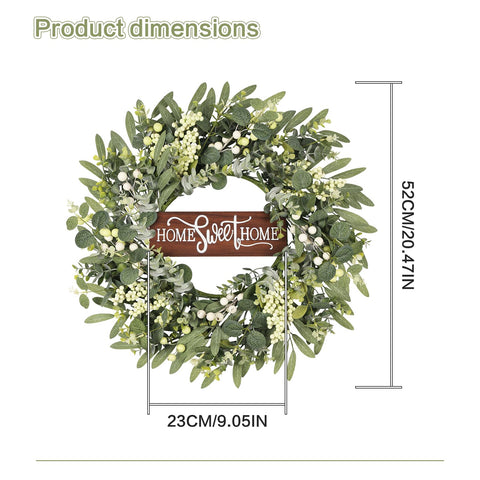 GOLUTYOK welcome home sign wreath adds warm foyer charm