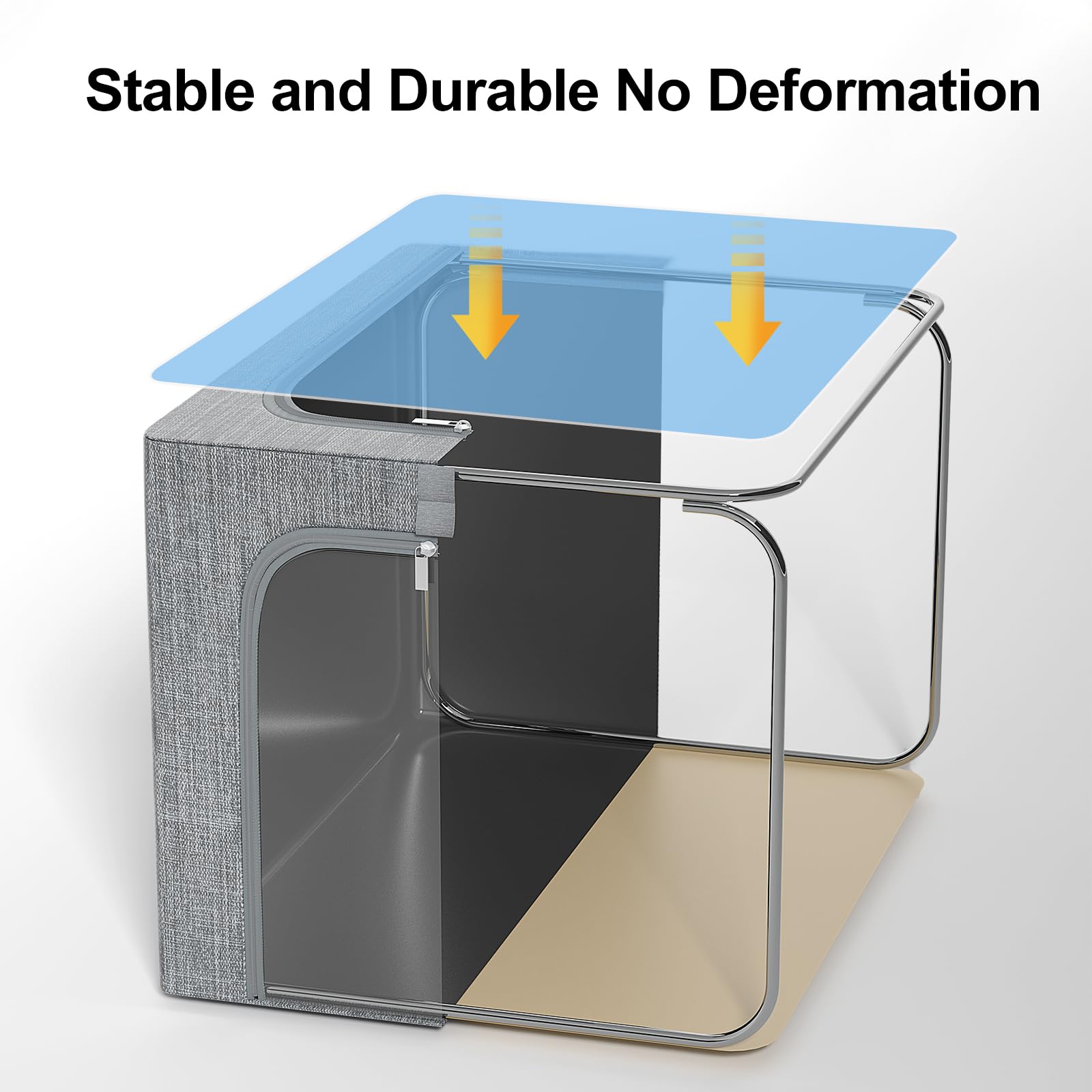 GoMaihe storage bin with clear window for fast item retrieval.