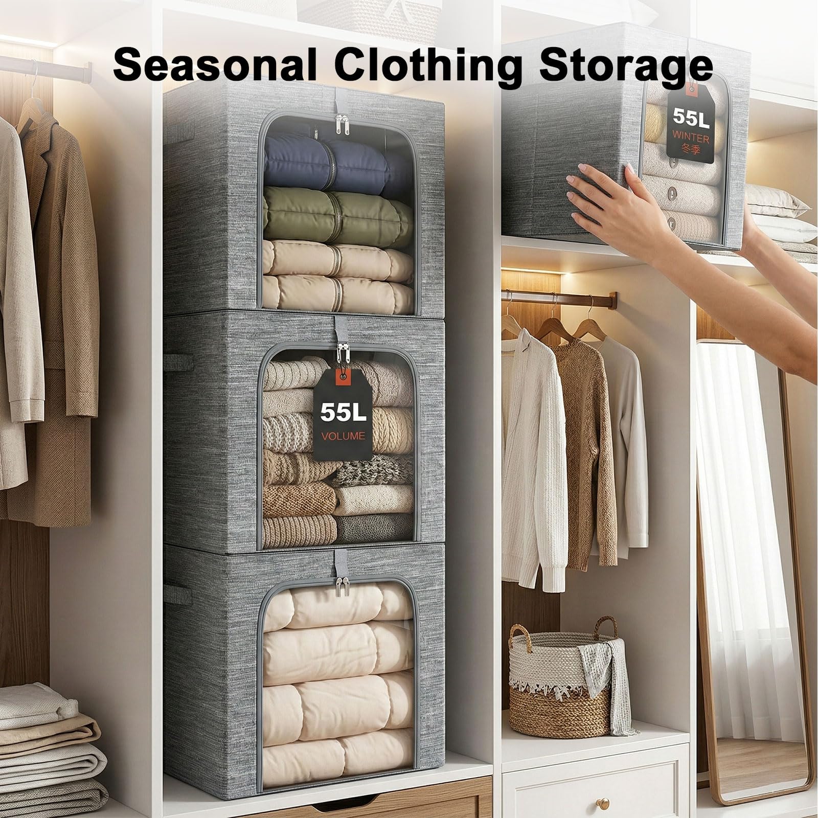 GoMaihe heavy-duty blanket box keeps bedding ready for cold seasons.