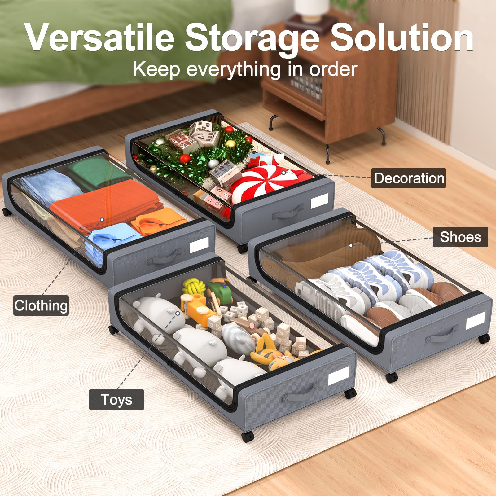 GoMaihe storage with clear window for quick content check