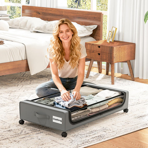 GoMaihe under-bed storage easy-pull-out handle for stress-free retrieval.