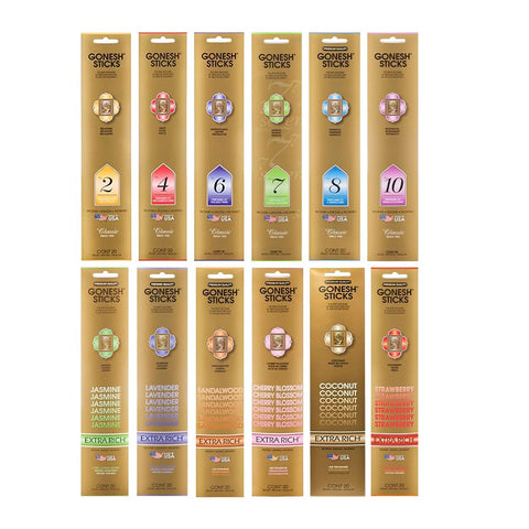 Gonesh Classic No. 2 incense sticks offer a relaxing fragrance for calm spaces.