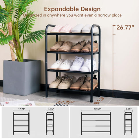 Gonfoam multipurpose shoe storage for closet, garage, and bedroom organization.