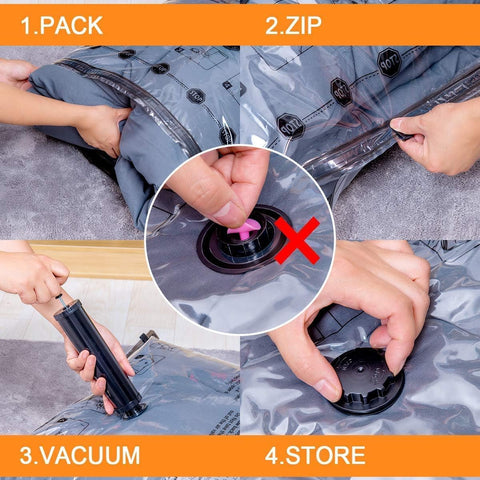 GONGSHI large vacuum bags shown with blankets and coats