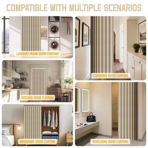 Gonnrly accordion curtain compact folding design saves space when open
