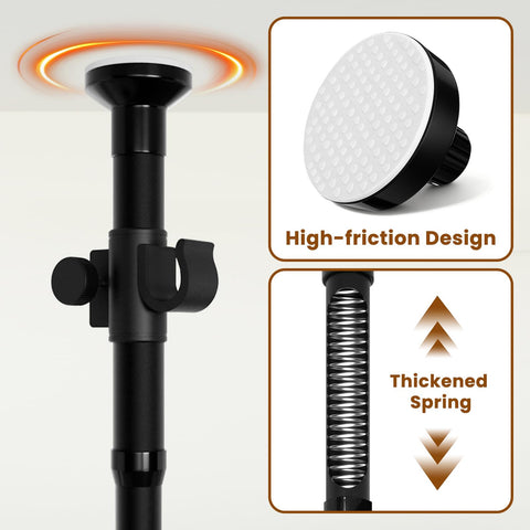 Gonnrly rod provides sturdy support for a reliable room partition.