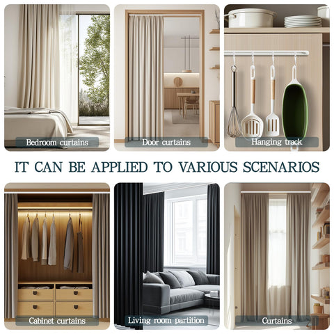 GONNRLY track in action: curtains slide smoothly for modern, clutter-free spaces.