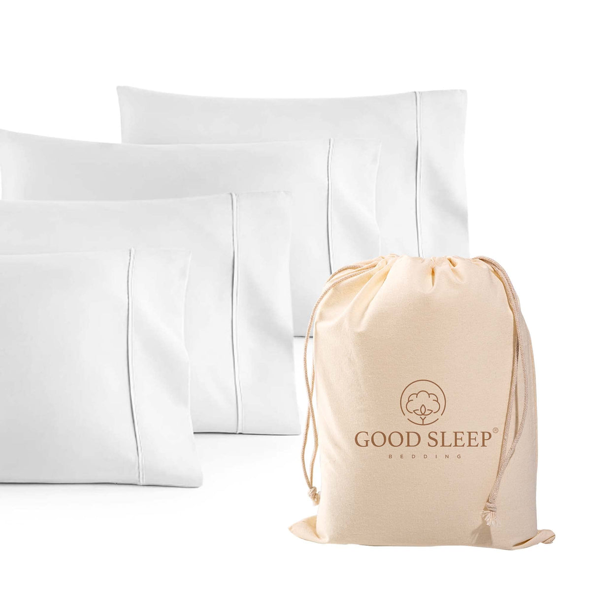 Good Sleep Bedding 1000TC pillowcases with silky-soft finish for luxurious nights