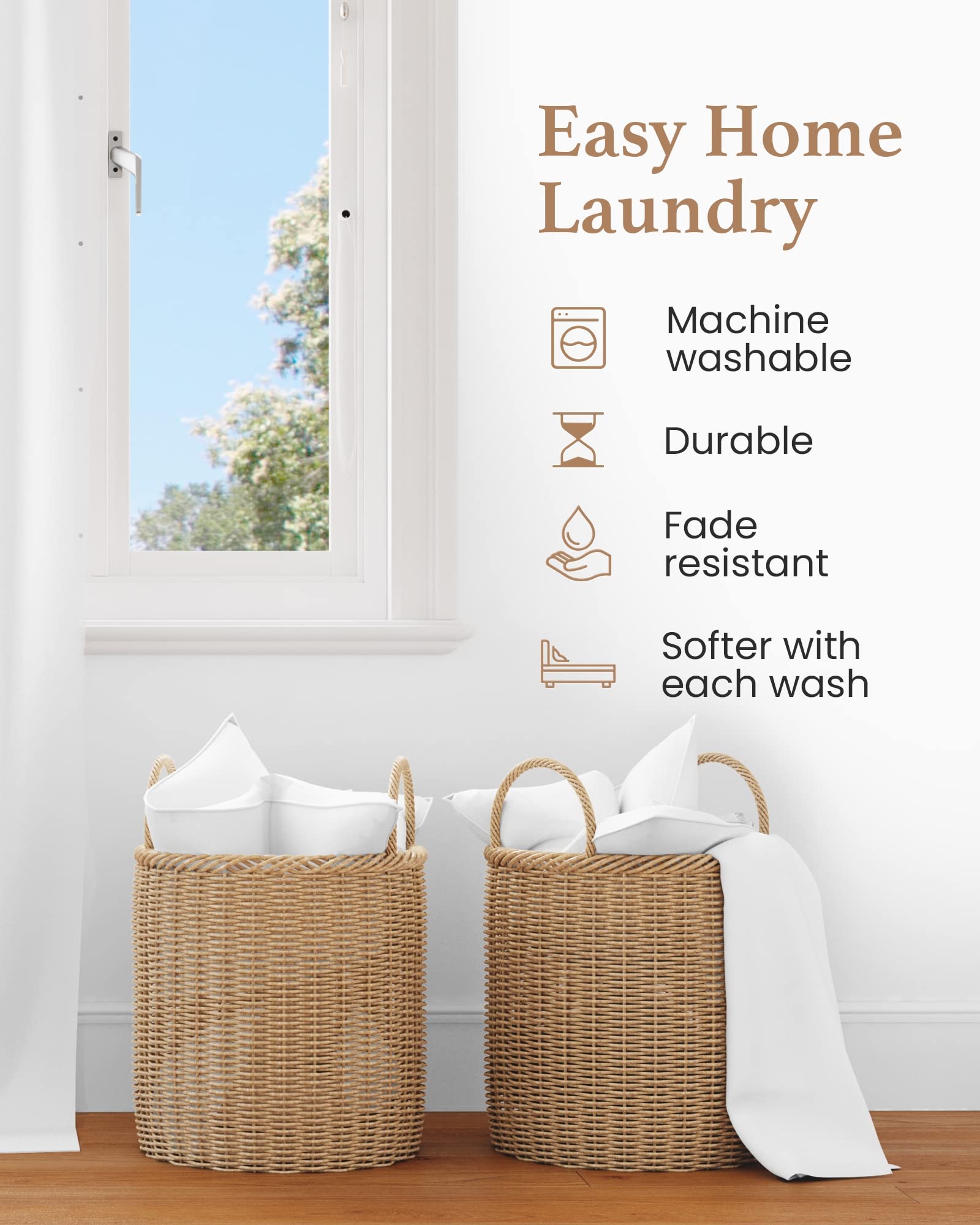 Good Sleep Bedding breathable fabric delivers cooling comfort through the night.