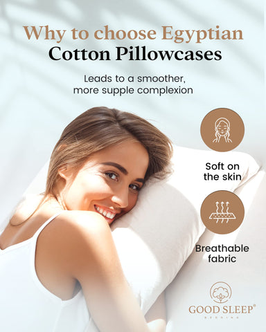 Good Sleep Bedding Egyptian cotton pillowcase 800TC offers luxurious softness.