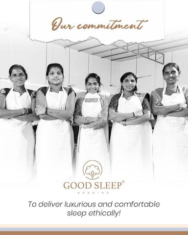 Good Sleep Bedding pillowcase helps reduce friction for hair and skin.