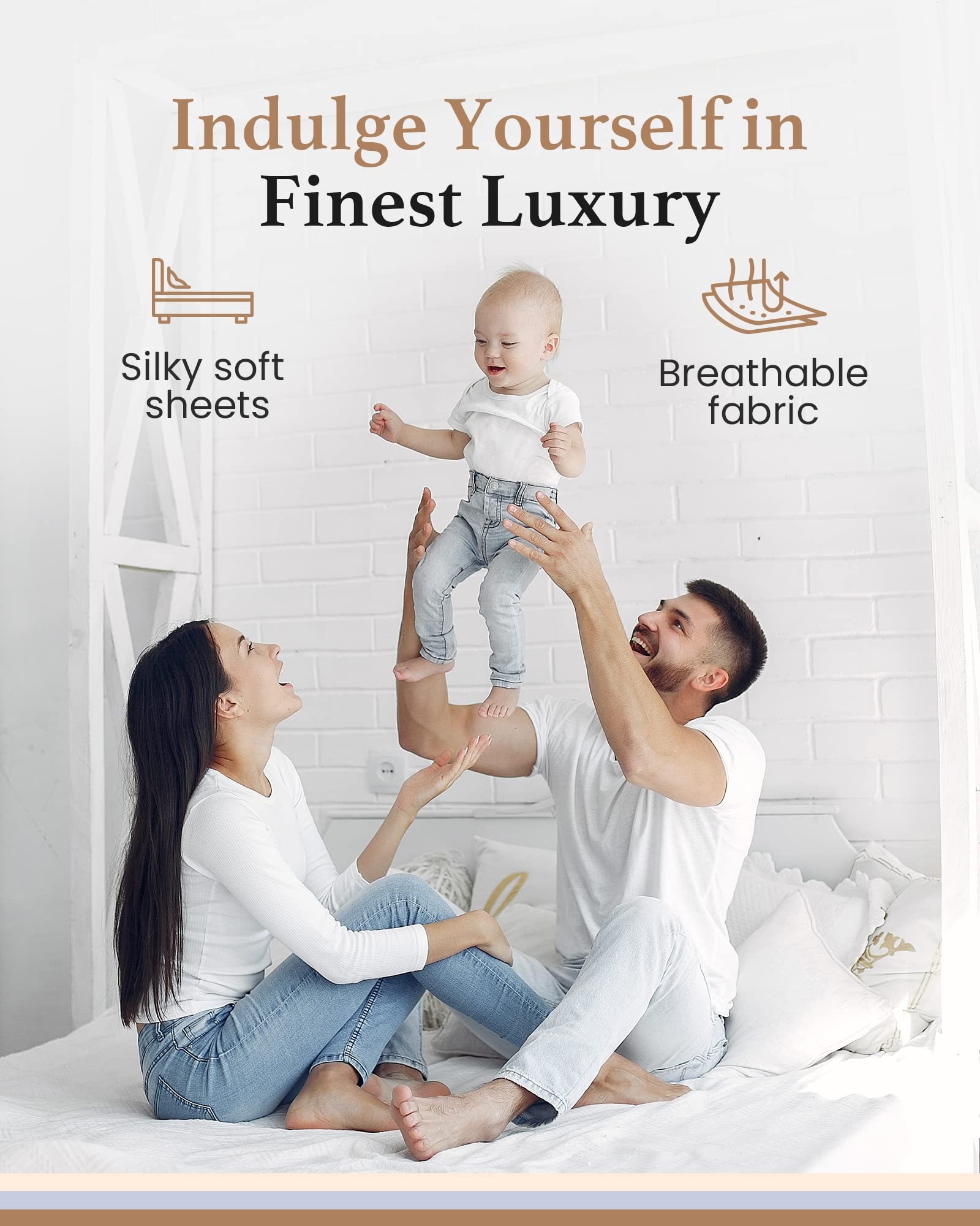 Good Sleep Bedding sheet with head & foot tags eases bed-making every morning.
