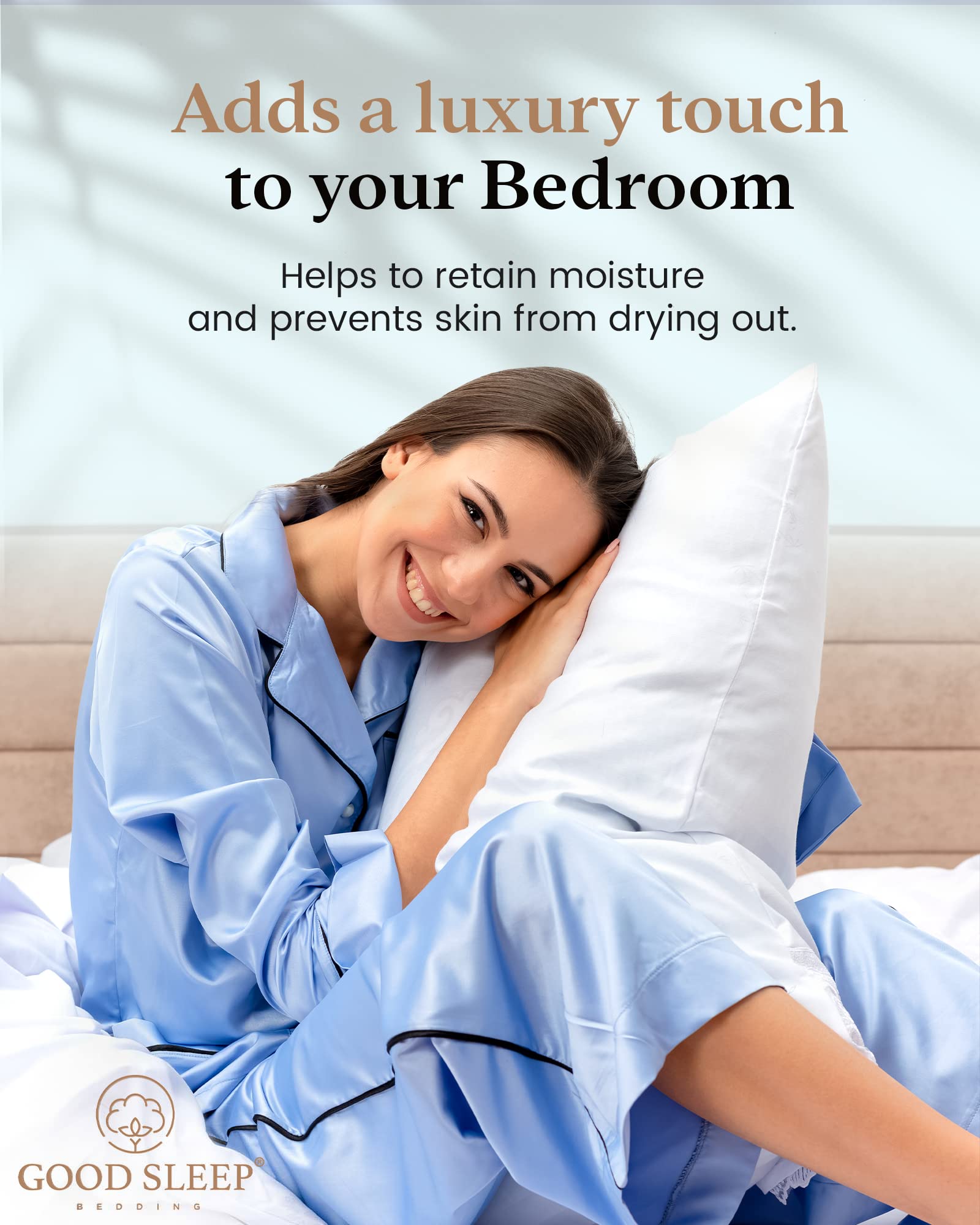 Good Sleep Bedding hotel quality pillowcase feels ultra soft and durable.