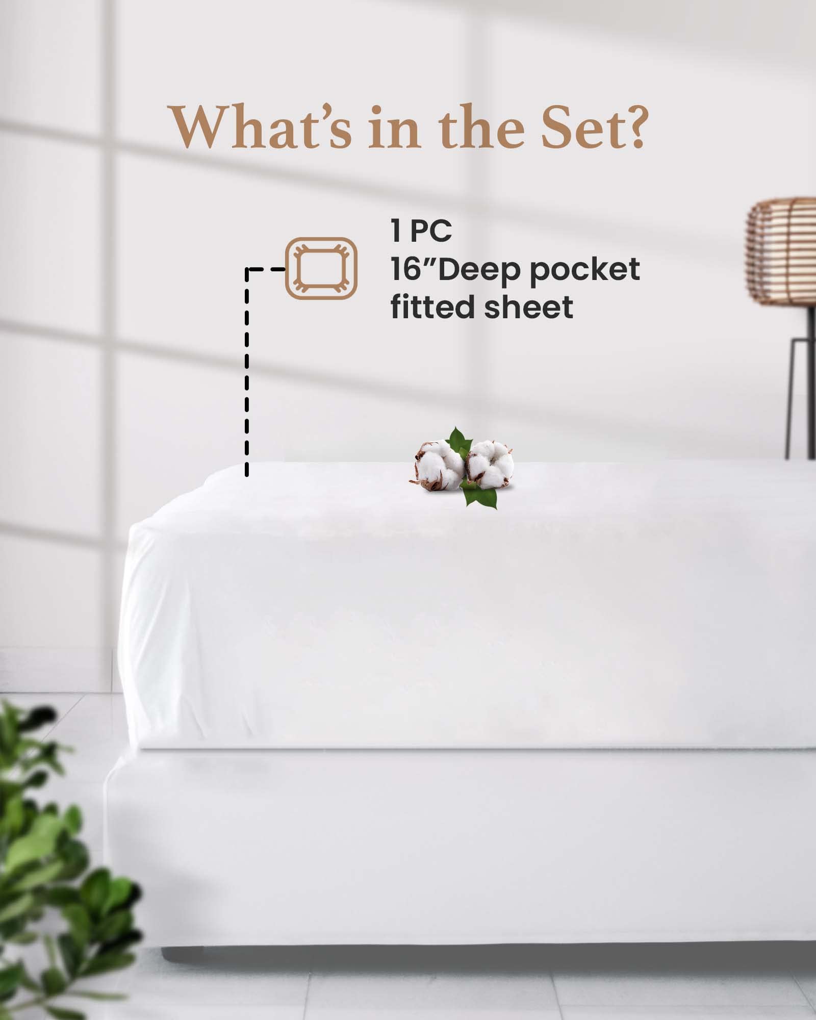 Good Sleep Bedding sateen weave fitted sheet delivers silky-smooth hotel feel.