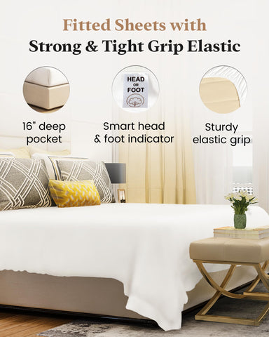 Good Sleep Bedding Twin XL fitted sheet 16-inch deep pocket for secure fit