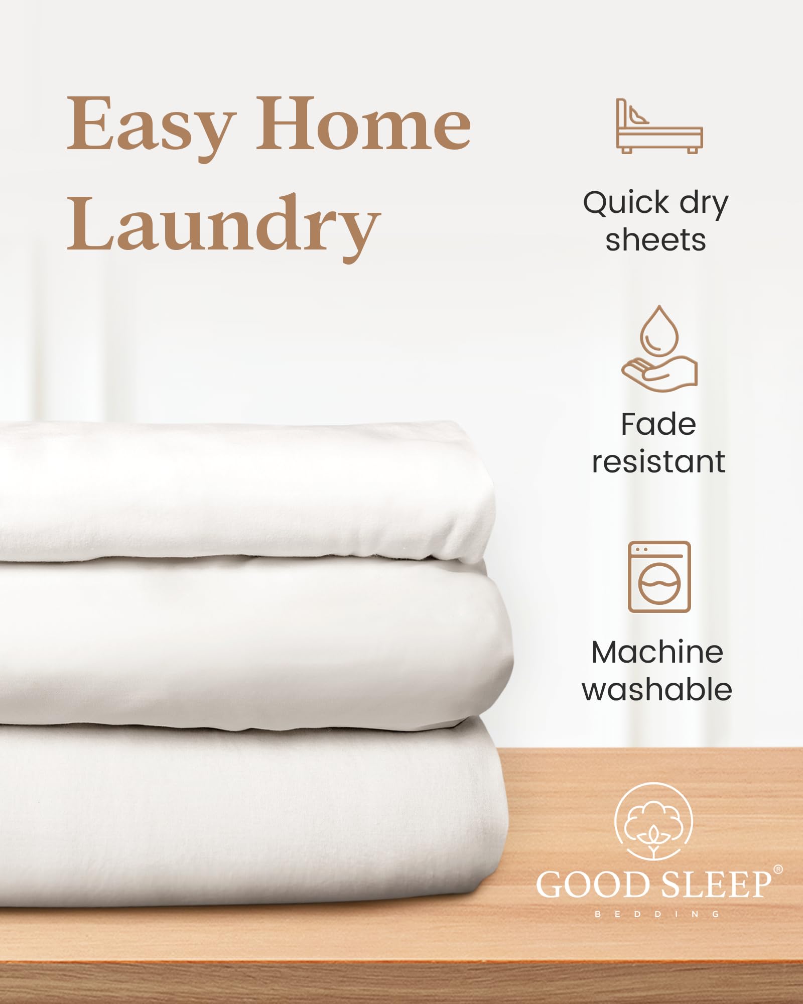 Good Sleep Bedding 100% Egyptian cotton softness and durability