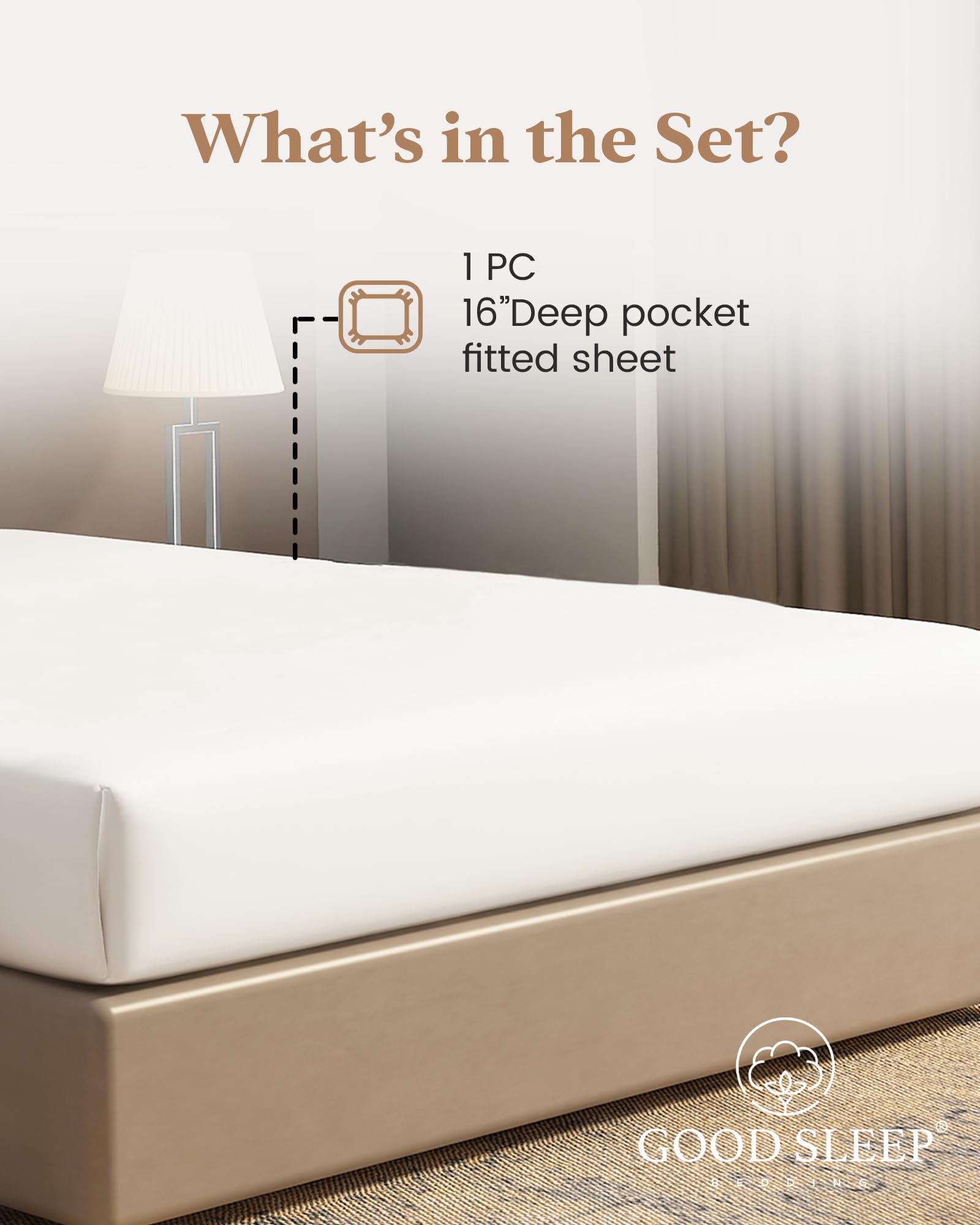 Good Sleep Bedding fabric closeup reveals silky, breathable Egyptian cotton for cooler nights