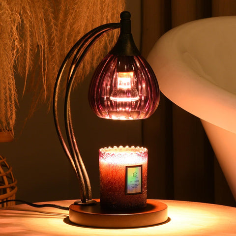 GOODBUY Candle Warmer Lamp purple and black finish complements modern decor