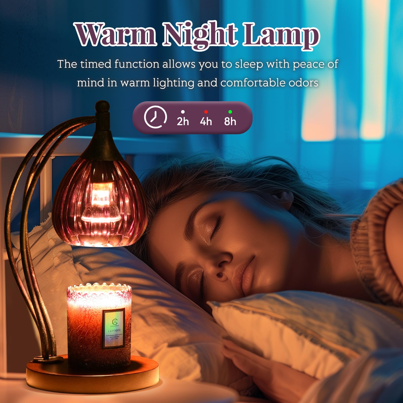 GOODBUY Candle Warmer Lamp timer interface for flexible fragrance timing