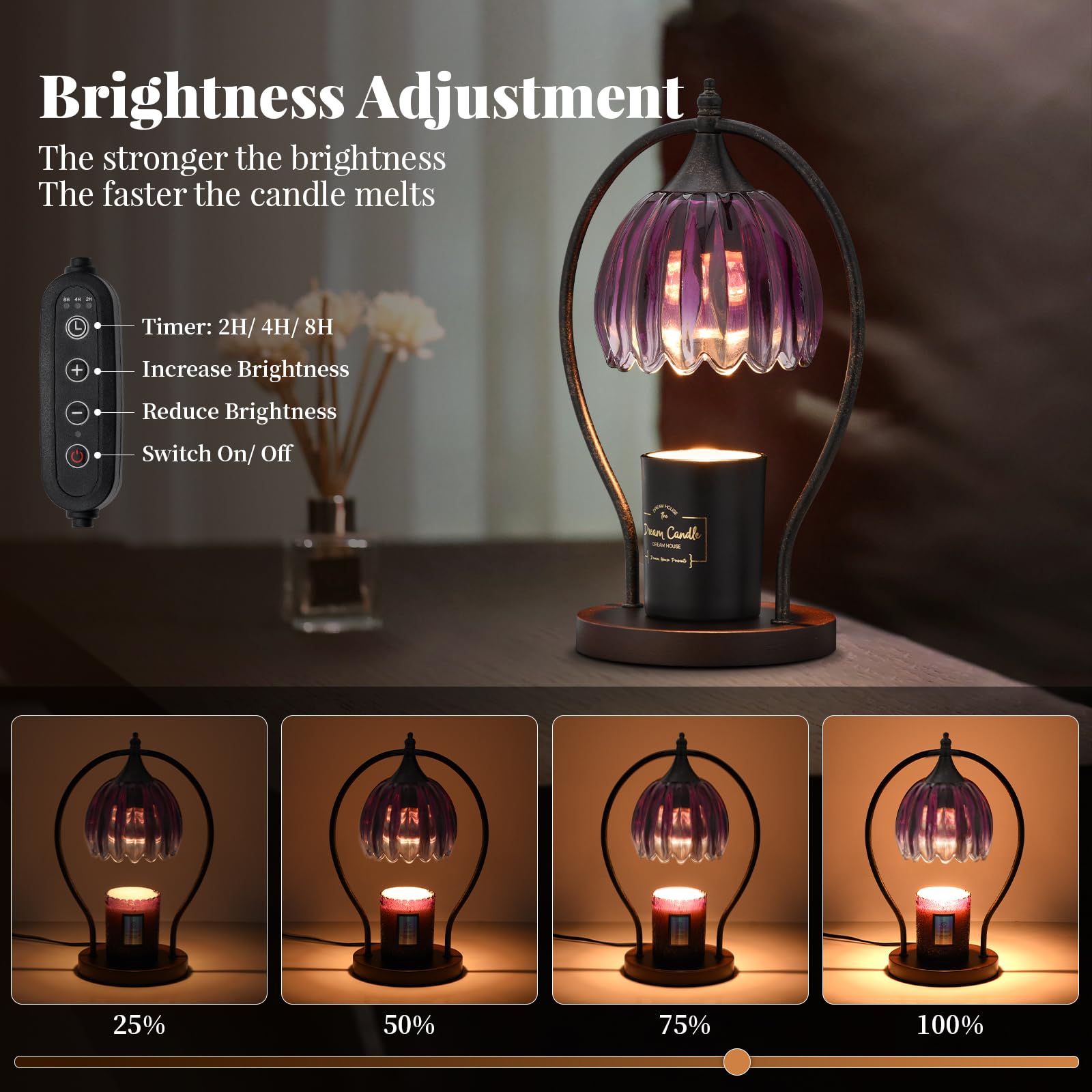 GOODBUY timer-settings candle warmer supports 2H, 4H, 8H timing