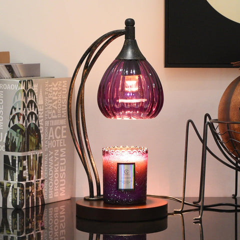 GOODBUY Candle Warmer Lamp with two bulbs demonstrating flameless safety and fragrance release