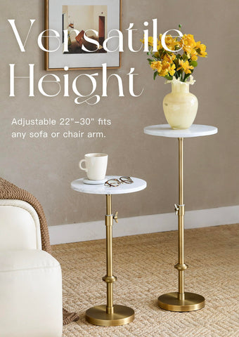 Room-friendly round silhouette fits beside sofas and beds.