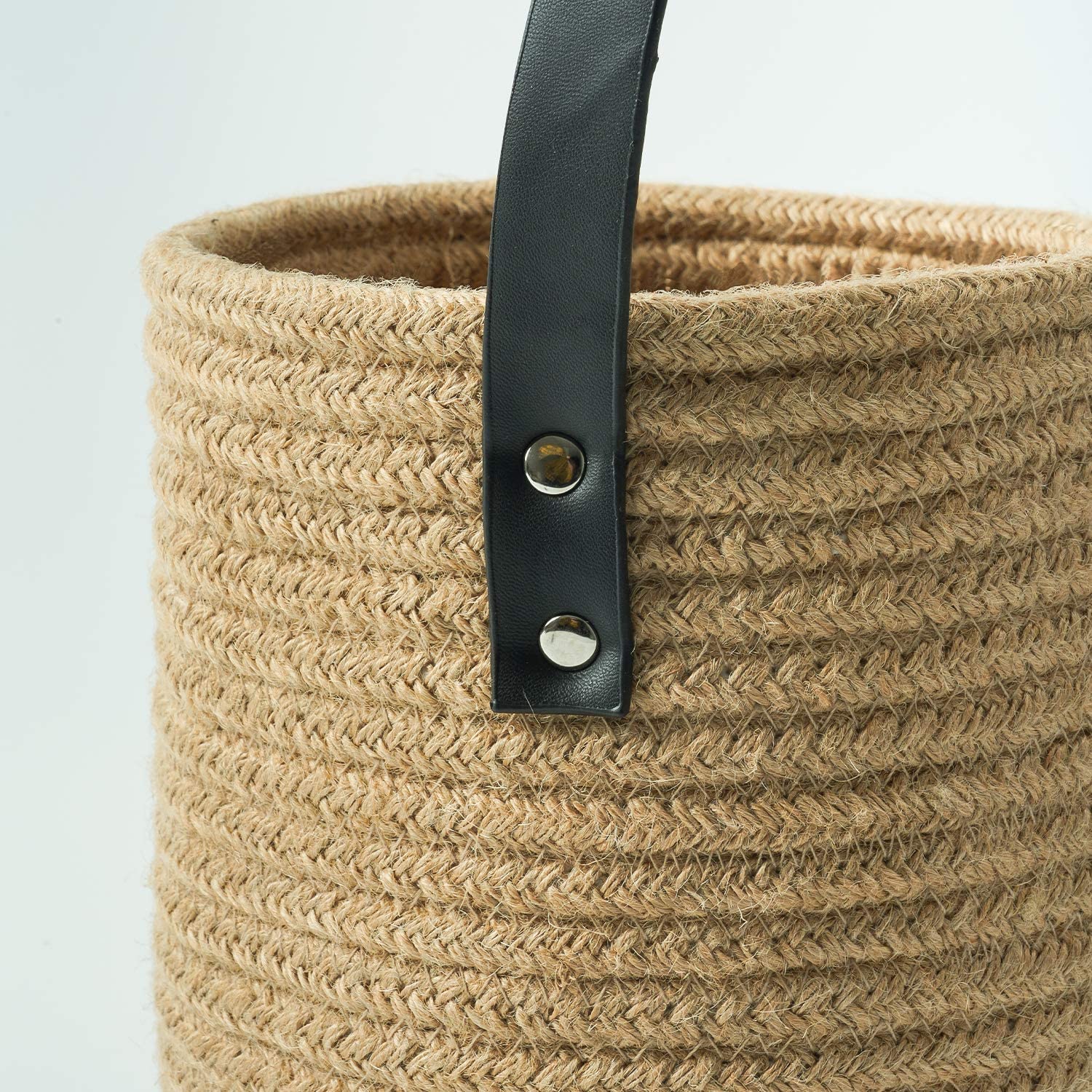 Goodpick jute hanging basket small planter looks chic on any wall.