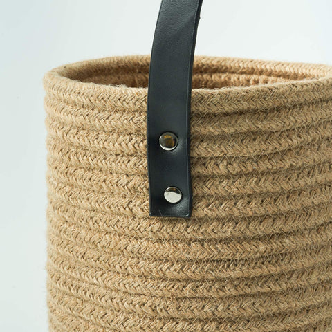 Goodpick jute hanging basket small planter looks chic on any wall.
