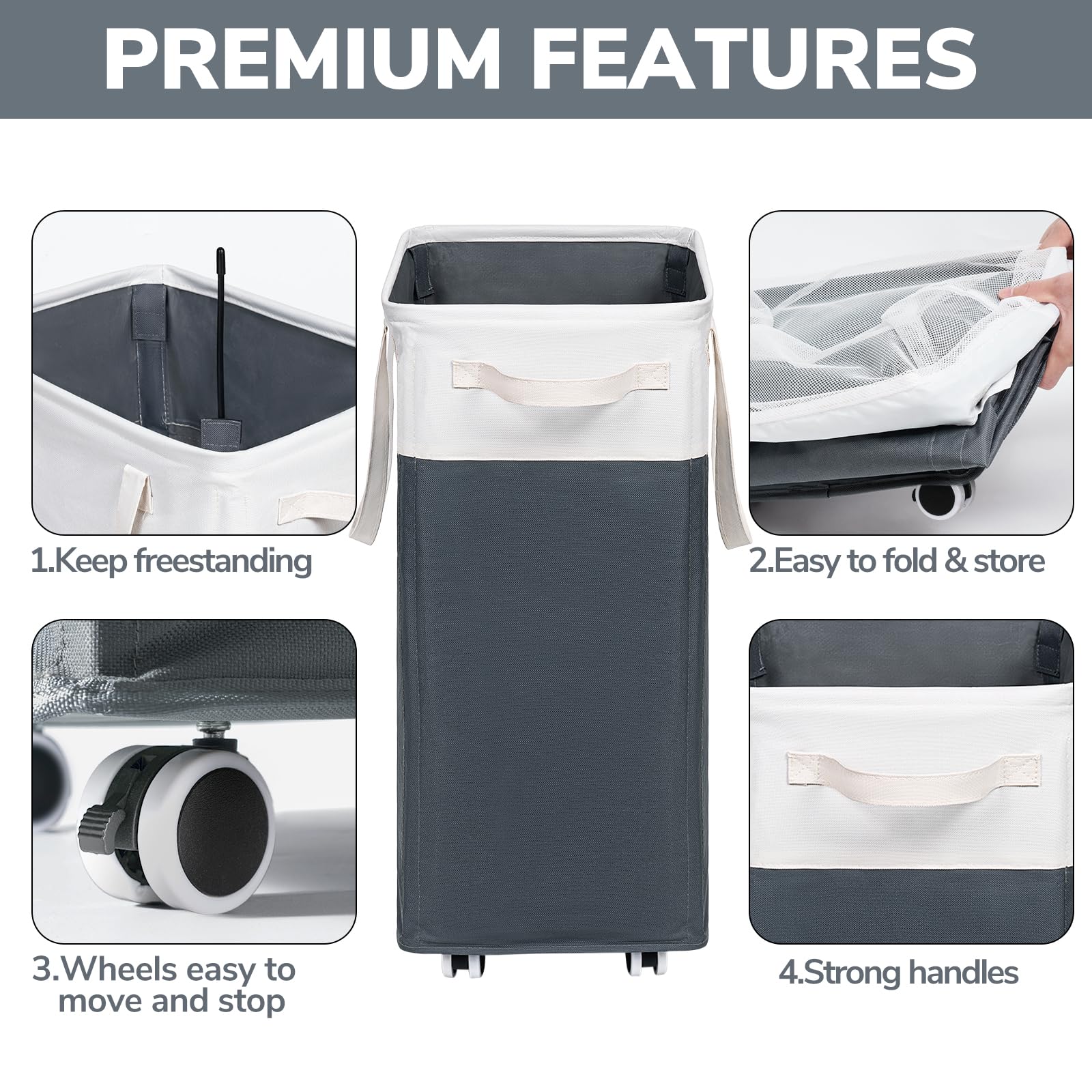 Goodpick 75L capacity hampers hold clothes, blankets, and pillows