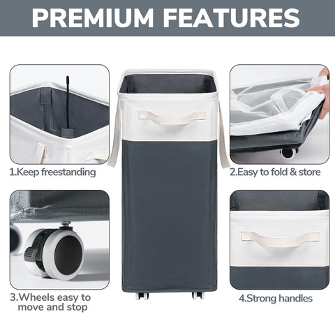 Goodpick 75L capacity hampers hold clothes, blankets, and pillows