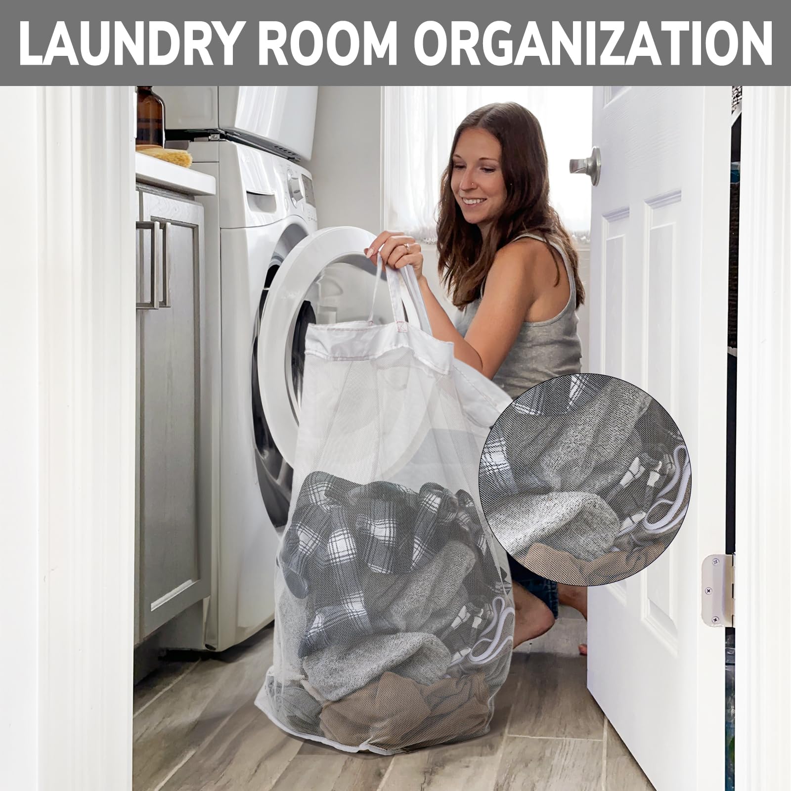 Goodpick 75L basket dimensions suitable for clothes and blankets storage.