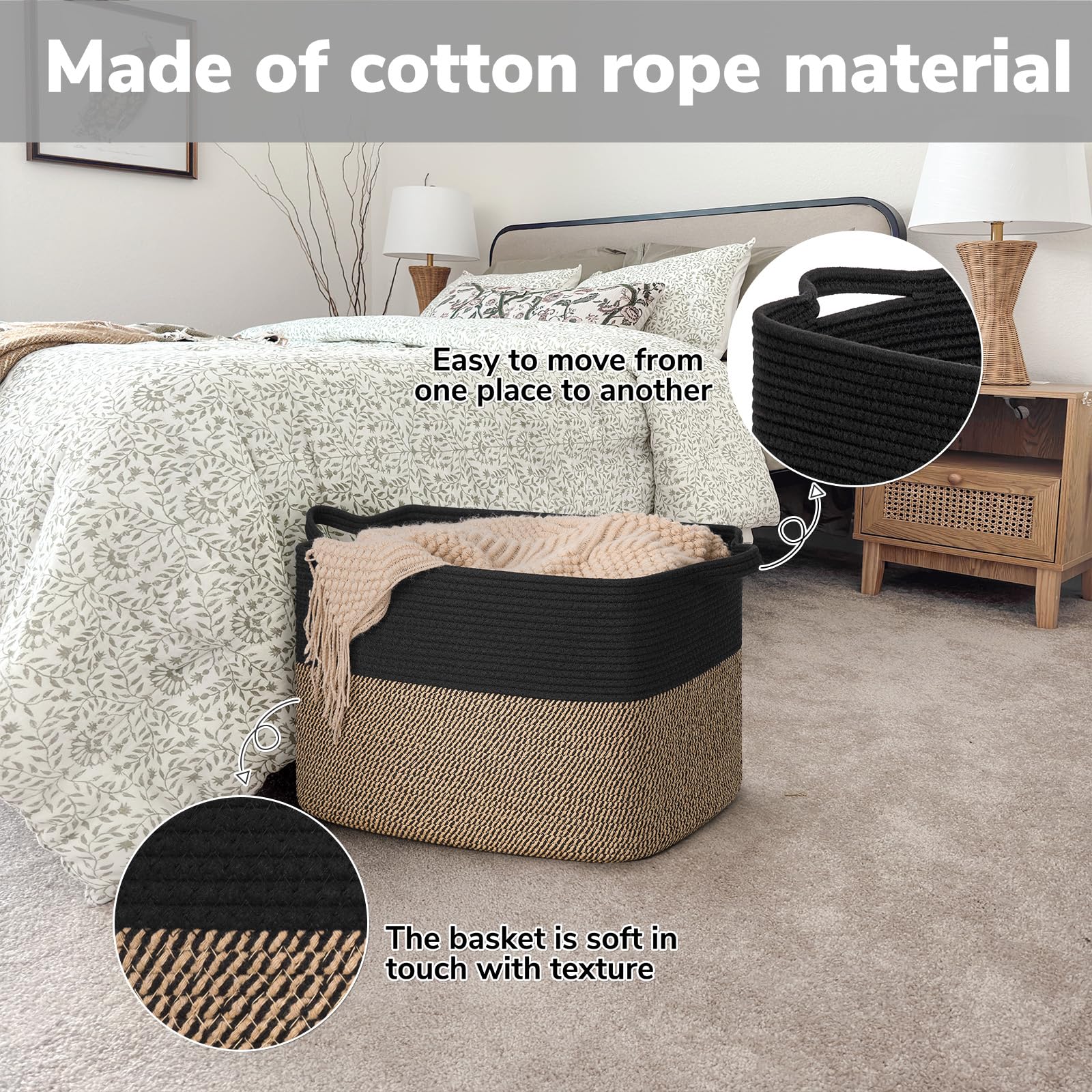 Goodpick large-handle basket makes pulling from shelves simple.