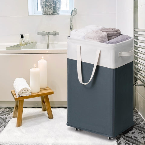 Goodpick durable metal frame keeps the tall hamper standing