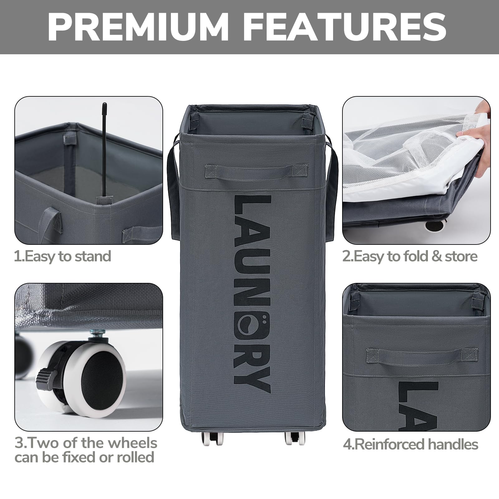Goodpick hamper made with 600D oxford fabric keeps garments protected.